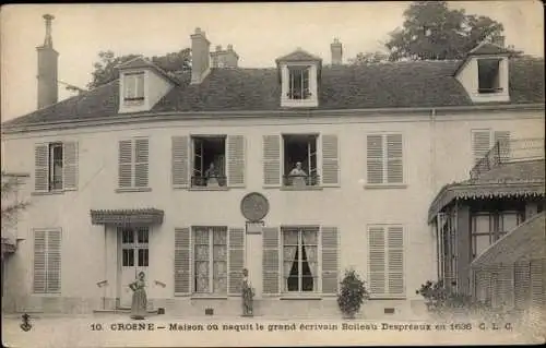 Ak Crosnes Essonne, Maison de Naissance de Boileau Despréaux en 1636