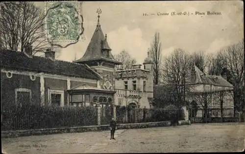 Ak Crosnes Essonne, Place Boileau