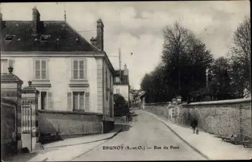 Ak Brunoy Essonne, Rue du Pont