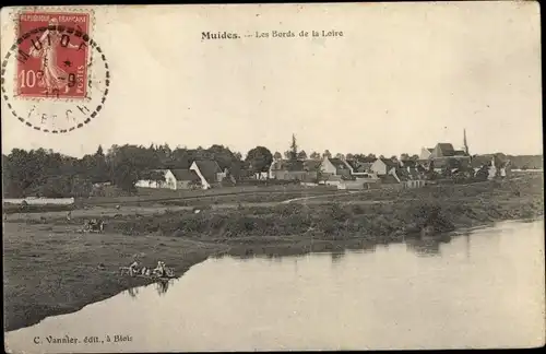 Ak Muides Loir et Cher, Les Bords de la Loire