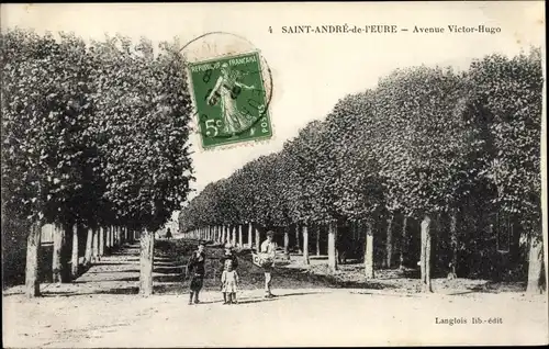 Ak Saint André de l'Eure Eure, Avenue Victor Hugo