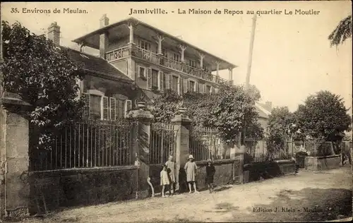 Ak Jambville Yvelines, La Maison de Repos au quartier Le Moutier