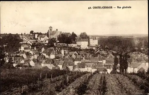 Ak Chatel Censoir Yonne, Vue Générale