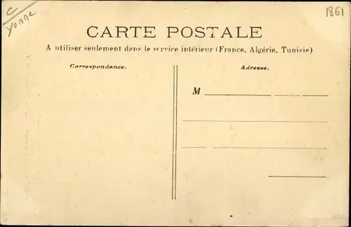 Ak Thorigny sur Oreuse Yonne, L´Église et la Source