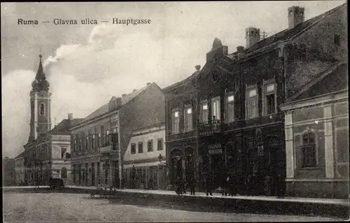 Ak Ruma Serbien, Glavna Ulica, Hauptgasse