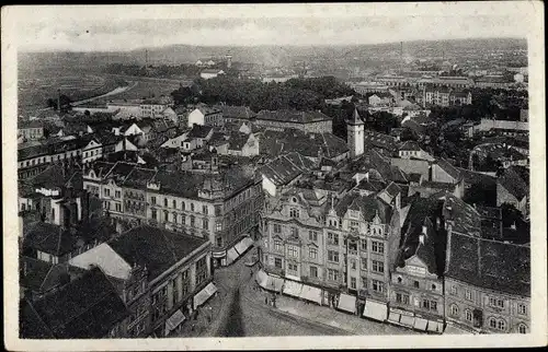 Ak Plzeň Pilsen Stadt, Vogelschau