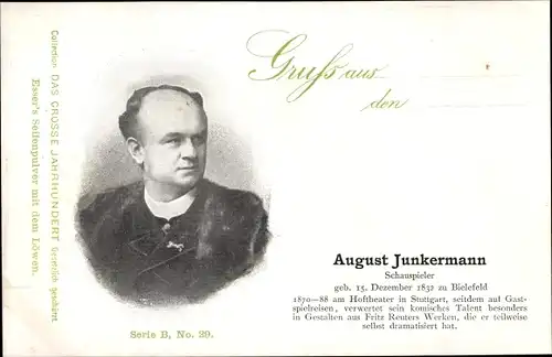 Ak Schauspieler August Junkermann