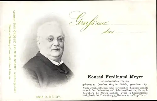 Ak Dichter Konrad Ferdinand Meyer