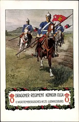 Regiment Ak Dragoner Regiment Königin Olga, 1. Württembergisches No. 25 Ludwigsburg