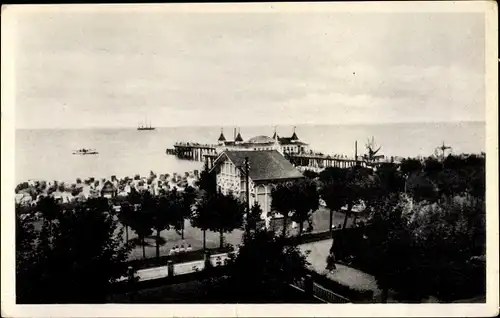 Ak Ostseebad Ahlbeck Heringsdorf auf Usedom, Panorama vom Ort