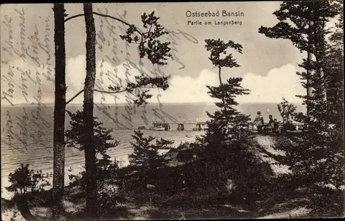 Ak Ostseebad Bansin Heringsdorf auf Usedom, Partie am Langenberg