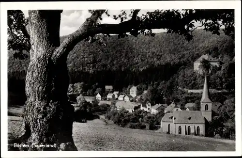 Ak Bilstein Lennestadt im Sauerland, Kirche, Ort, Wald