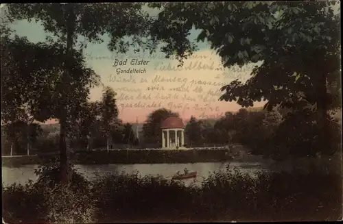 Ak Bad Elster im Vogtland, Gondelteich