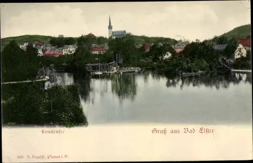 Ak Bad Elster im Vogtland, Louisensee, Ort