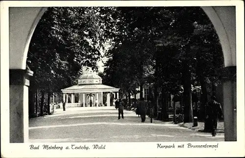 Ak Bad Meinberg am Teutoburger Wald, Kurpark mit Brunnentempel
