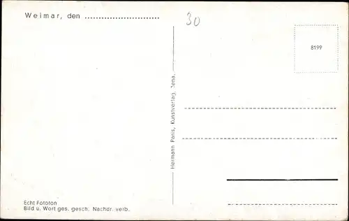Ak Weimar in Thüringen, Teilansicht