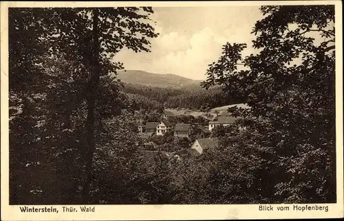 Ak Winterstein Waltershausen in Thüringen, Blick vom Hopfenberg