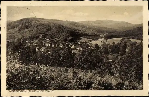 Ak Winterstein Waltershausen in Thüringen, Ort mit Umgebung