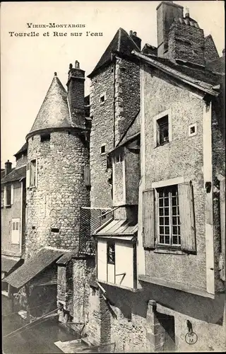 Ak Montargis Loiret, Tourelle et Rue sur l´Eau