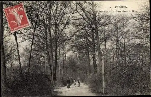 Ak Ecouen Val d’Oise, Avenue de la Gare dans les Bois