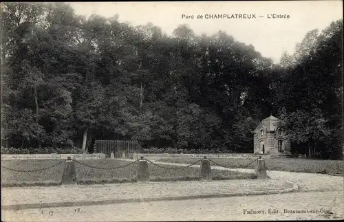 Ak Épinay-Champlâtreux Val d´Oise, Entrée du Parc