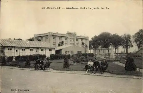 Ak Le Bourget Seine Saint Denis, Aérodrome Civil, Le Jardin des As