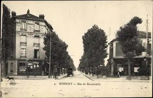 Ak Bobigny Seine Saint Denis, Rue de Romainville