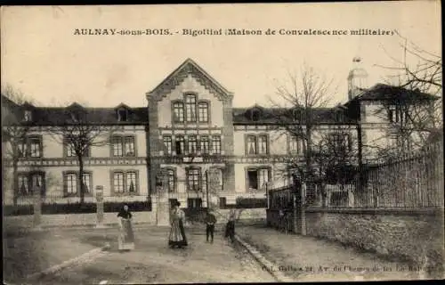 Ak Aulnay sous Bois Seine Saint Denis, Bigottini, Maison de Convalescence militaire