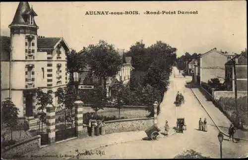 Ak Aulnay Seine Saint Denis, Rond-Point Dumont