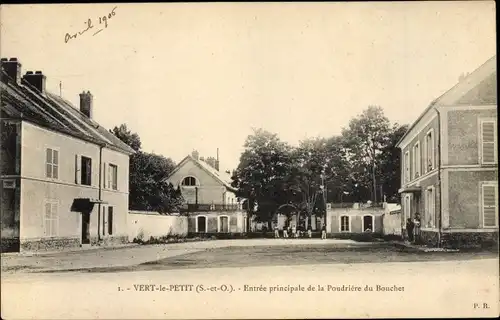 Ak Vert le Petit Essonne, Entrée Principale de la Poudrière du Bouchet