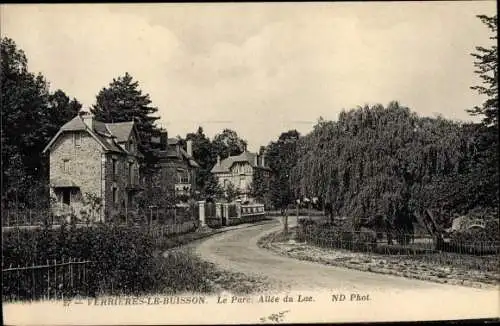 Ak Verrières le Buisson Essonne, Le Parc, Allée du Lac