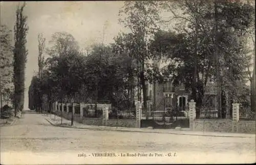 Ak Verrières le Buisson Essonne, Le Rond Point du Parc