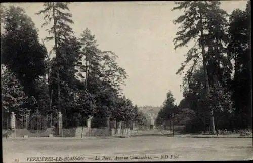 Ak Verrières le Buisson Essonne, Le Parc, Avenue Cambacérès