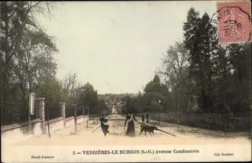 Ak Verrières le Buisson Essonne, Avenue Cambacérès