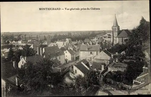 Ak Montrichard Loir et Cher, Vue Générale prise du Château