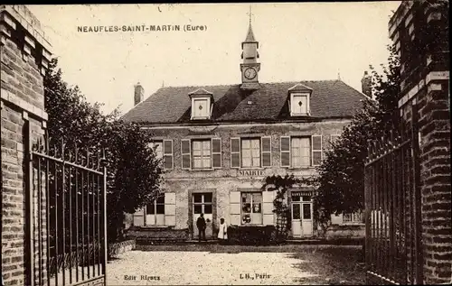 Ak Neaufles Saint Martin Eure, La Mairie