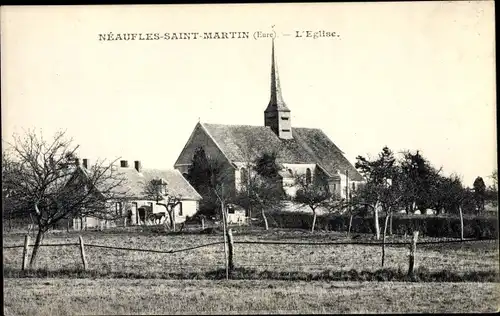 Ak Neaufles Saint Martin Eure, L´Église