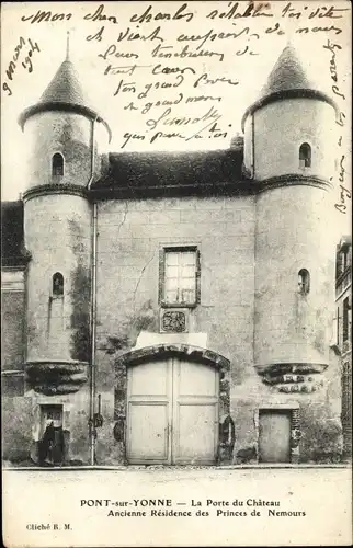 Ak Pont Sur Yonne, Porte du Château