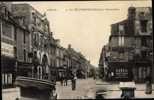 Ak La-Délivrande Calvados, La Grande Rue