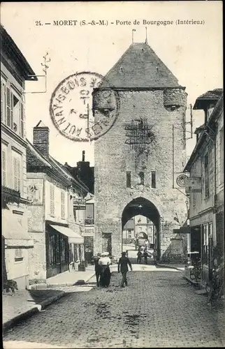 Ak Moret Seine et Marne, Porte de Bourgogne