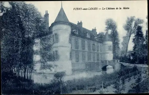 Ak Vitry aux Loges Loiret, Château de la Motte