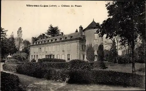 Ak Vitry aux Loges Loiret, Château du Plessis