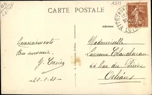 Ak Vitry aux Loges Loiret, Château du Plessis