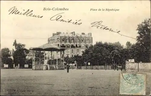 Ak Bois Colombes Hauts de Seine, Place de la République