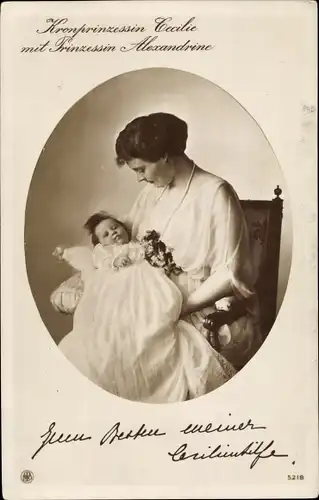 Ak Kronprinzessin Cecilie von Preußen, Prinzessin Alexandrine