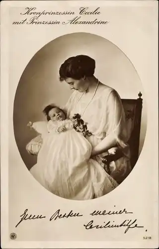 Ak Kronprinzessin Cecilie von Preußen, Prinzessin Alexandrine