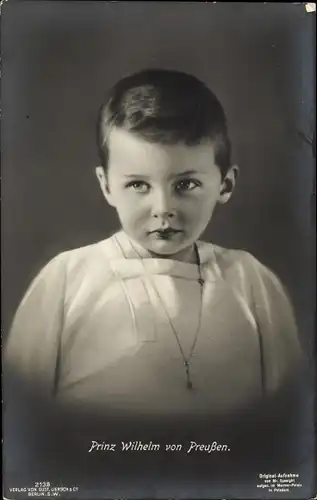 Ak Prinz Wilhelm von Preußen, Portrait