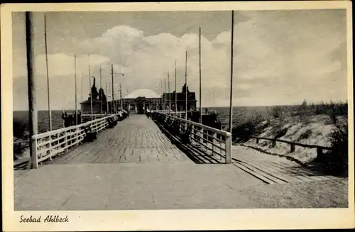 Ak Ostseebad Ahlbeck Heringsdorf auf Usedom, Promenade