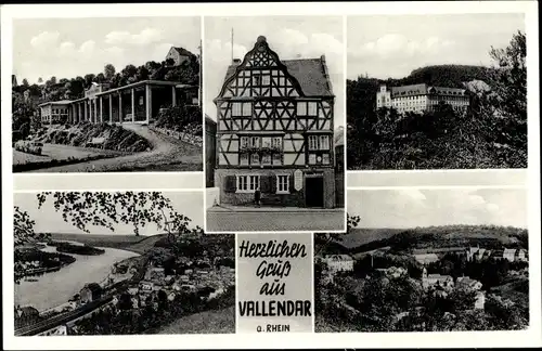Ak Vallendar Rheinland Pfalz, Kneipp Bad, Fachwerkhaus, Marienburg, Teilansicht