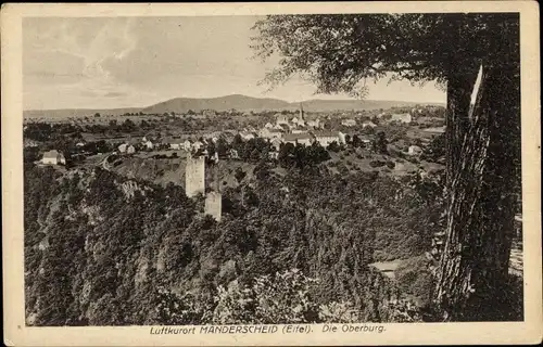 Ak Manderscheid in der Eifel Rheinland Pfalz, Ort mit Oberburg